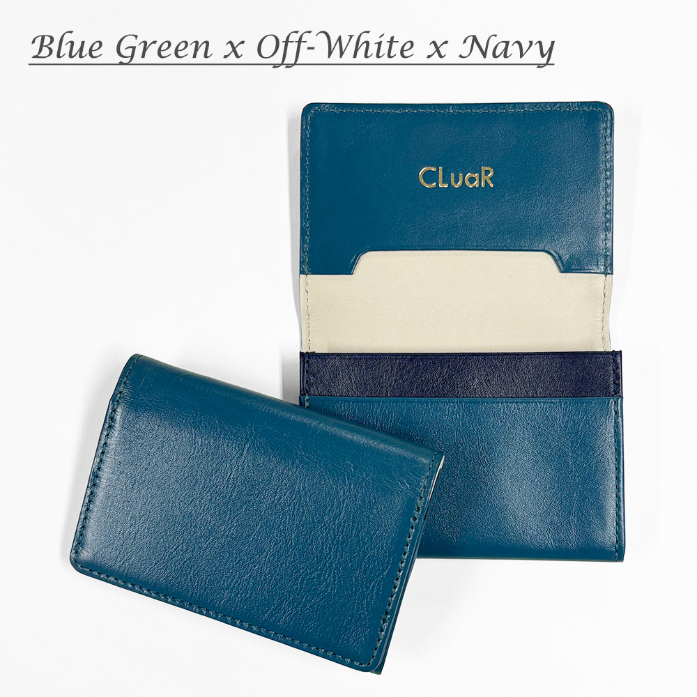 名刺入れ 本革 バイカラー 名入れ 革 メンズ レディース 大容量 50枚収納 名刺ケース ビジネス カードケース サブポケット W字マチ レザー ギフト 就職祝 餞別 | CLuaR | 02