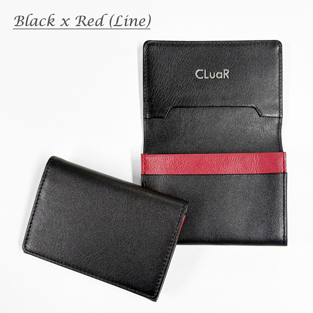 名刺入れ 本革 バイカラー 名入れ 革 メンズ レディース 大容量 50枚収納 名刺ケース ビジネス カードケース サブポケット W字マチ レザー ギフト 就職祝 餞別 | CLuaR | 07