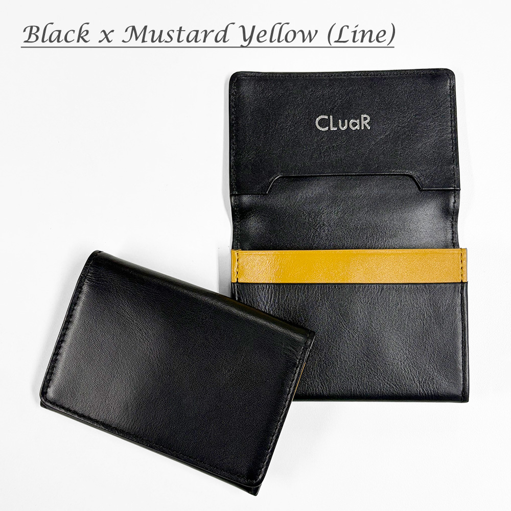 名刺入れ 本革 バイカラー 名入れ 革 メンズ レディース 大容量 50枚収納 名刺ケース ビジネス カードケース サブポケット W字マチ レザー ギフト 就職祝 餞別 | CLuaR | 08