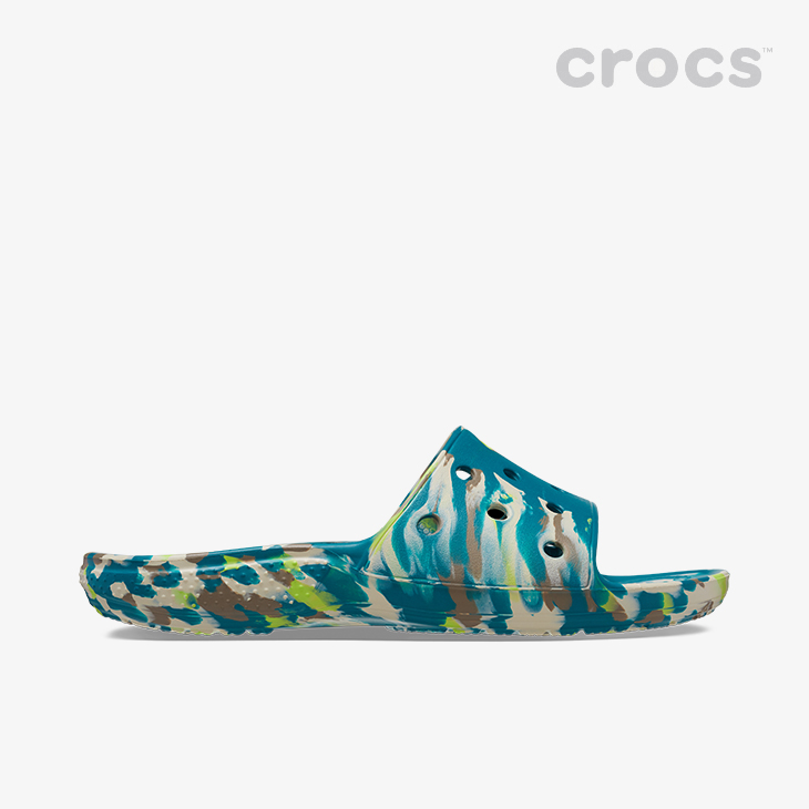 クロックス サンダル 《Ux》 Classic Crocs Marbled Slide クラシック ...