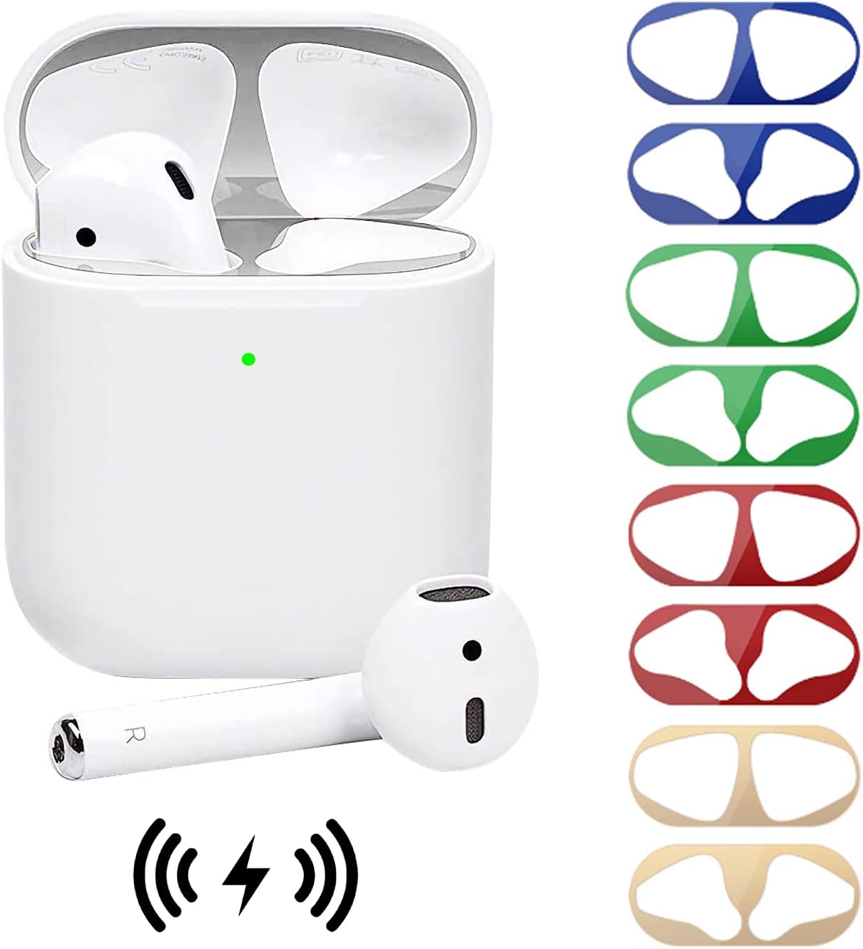 CM Tech AirPods ダストガード 【2セット】 スキンシール 金属粉汚れ