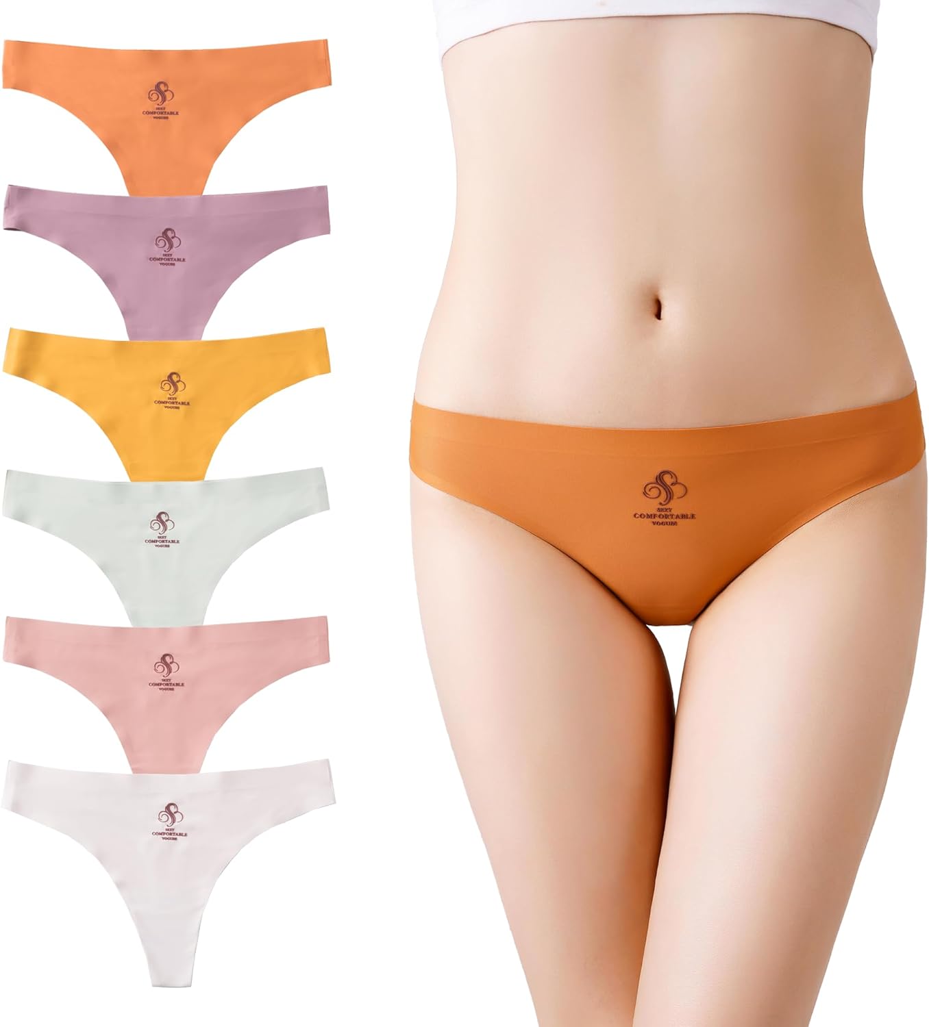 [CM Tech] ショーツ レディース 【6枚組】 T バック シームレス 消臭 抗菌 女性用 下着 可愛い ビキニ セクシー高通気性 伸縮性 パンツ コットン |  | 01