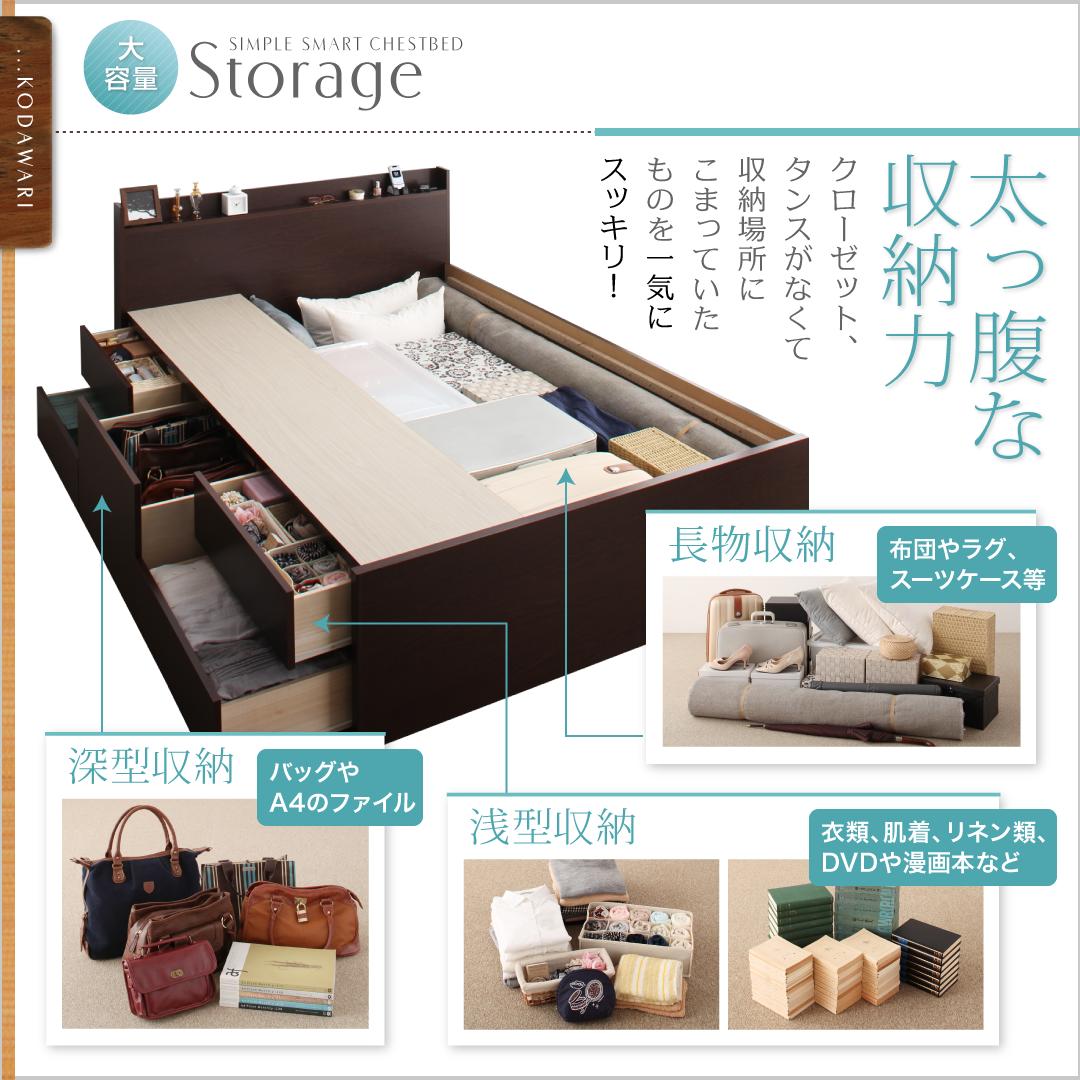 ベッド 収納付きベッド シングルベッド マットレス付き 収納 収納付 収納ベッド 大容量 収納ボックス 布団 敷き布団 おしゃれ 収納家具 組立設置付_3