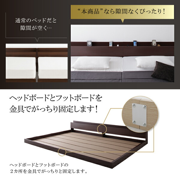 ファミリー ベッド 連結ベッド 大型ベッド 家族ベッド 親子ベッド ローベッド フロアベッド ファミリーベッド 北欧 おしゃれ プレミアムポケットコイ_7