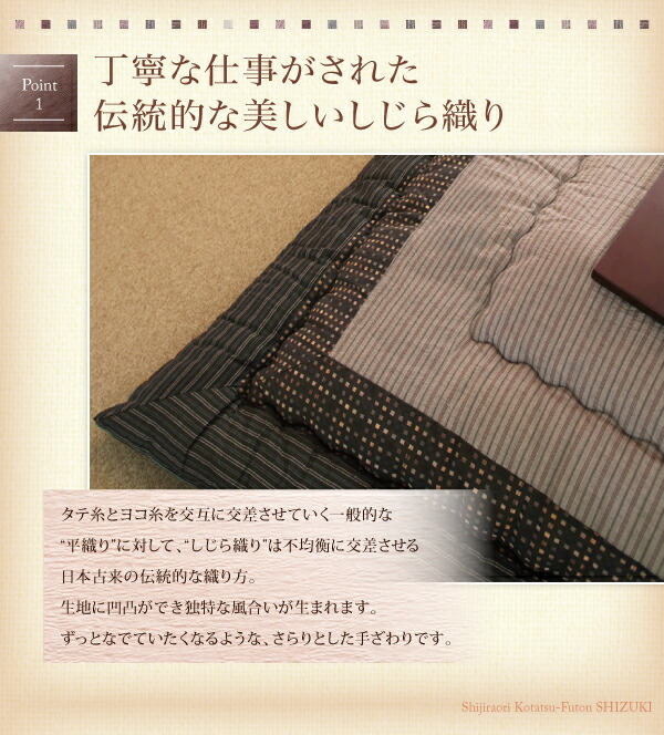 こたつ こたつ布団 おしゃれ しじら織りこたつ こたつ用掛け布団単品 正方形(75×75cm)天板対応_3