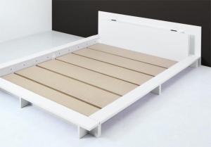 モダンライト・コンセント付きローベッド ベッドフレームのみ ダブル インテリア 家具 ローベッド ベッド フレーム モダンライト コンセント付き シン