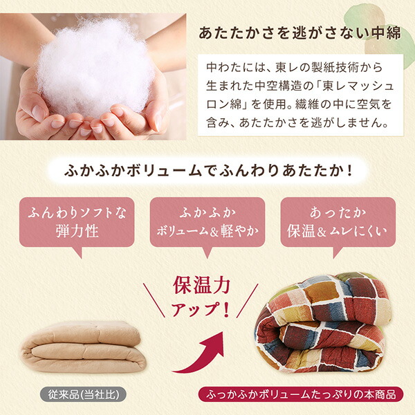 こたつ こたつ布団 おしゃれ アートモダンなモザイクデザインこたつ布団 こたつ用掛け布団単品 4尺長方形(80×120cm)天板対応_8