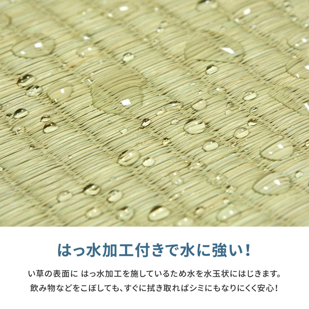 フリーカット裏付き い草カーペット みすず 補修テープ付き 江戸間 8帖（352×352）_5