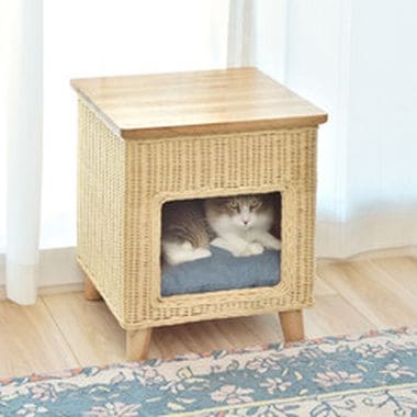 ペットハウススツール ハウス スツール テーブル ペットテーブル ペットハウス ペットベット 犬 猫 ドッグ キャット ペット クッション付き クッシ_5
