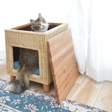 ペットハウススツール ハウス スツール テーブル ペットテーブル ペットハウス ペットベット 犬 猫 ドッグ キャット ペット クッション付き クッシ_14