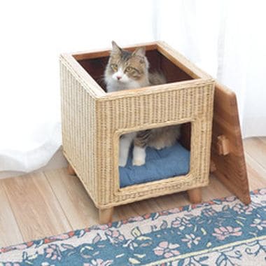 ペットハウススツール ハウス スツール テーブル ペットテーブル ペットハウス ペットベット 犬 猫 ドッグ キャット ペット クッション付き クッシ_15