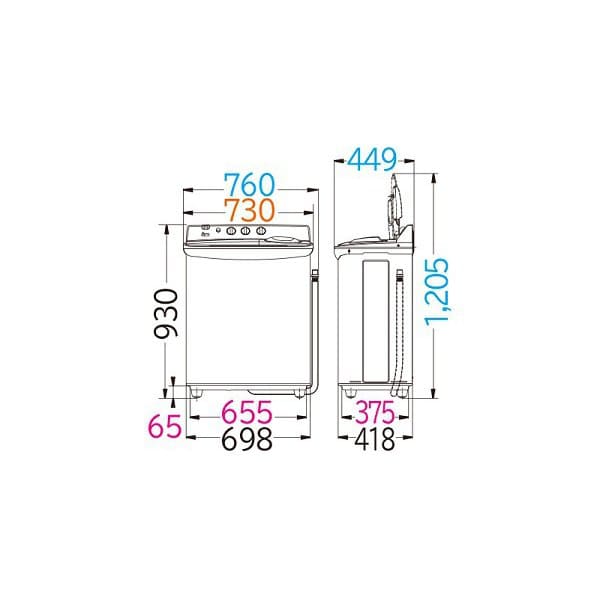 全国設置無料 日立 二槽式洗濯機 PS-55AS2 PS55AS2 二層式 洗濯機 : CO