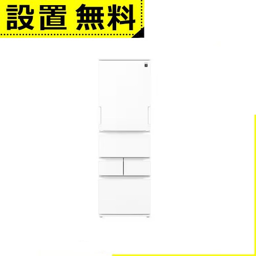 �S���ݒu���� �V���[�v �①�� SJ-XW41R | SHARP 408L ���E�t�� 5�h�A ��60cm �v���Y�}�N���X�^�[ �V���L�b�g��؎� �ߓd2