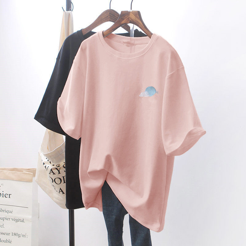 チュニック tシャツ レディース トップス 半袖 夏 シンプル カットソー ロング Tシャツ ルームウェア ティーシャツ ゆったり ゆるシルエット  激安 :21dxn09:コーティーヤ - 通販 - Yahoo!ショッピング