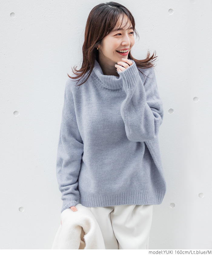 coca ふあふあヤク風 タートルネック ニット レディース ヤック coca ふあふあヤク風 タートルネック ニット レディース ヤック