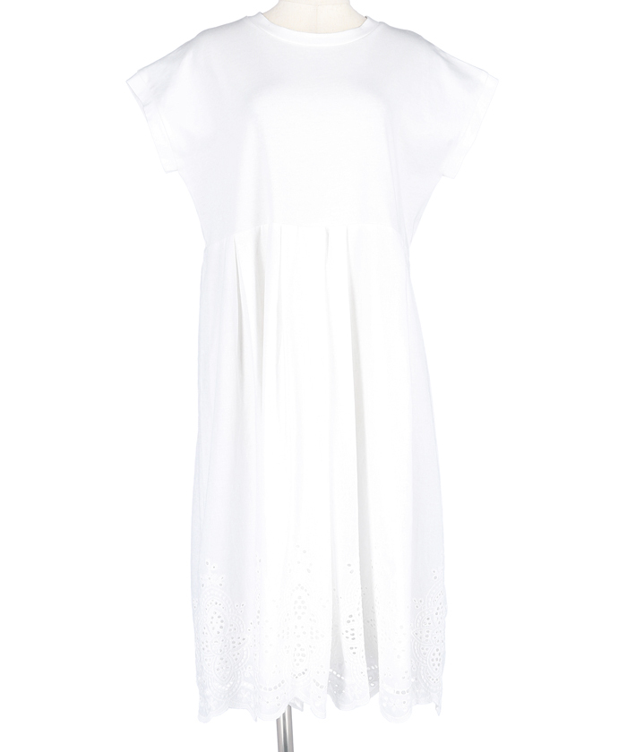 メール便不可 ワンピース レディース フレンチスリーブ 半袖 Aライン カットレース 花柄 フラワー ミディアム 薄手 aw C 16 01 Coca 通販 Yahoo ショッピング