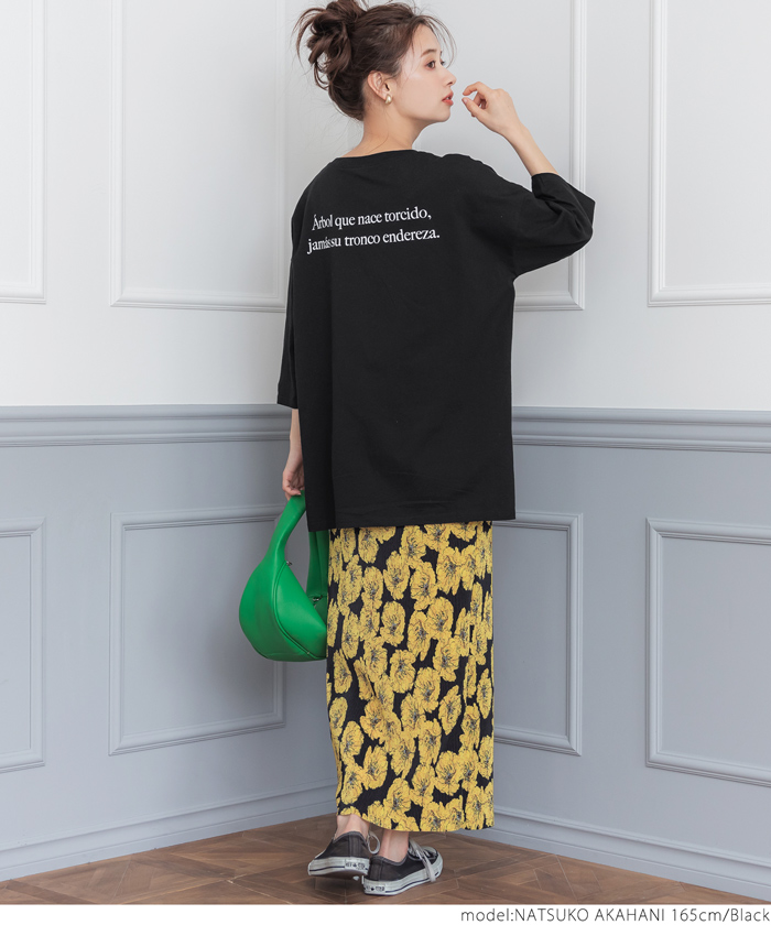 カットソー レディース Tシャツ ロゴT プリント クルーネック 英字 ロゴ バックプリント ビッグシルエット メール便可 22ss coca コカ  :26-211114005-03:coca - 通販 - Yahoo!ショッピング