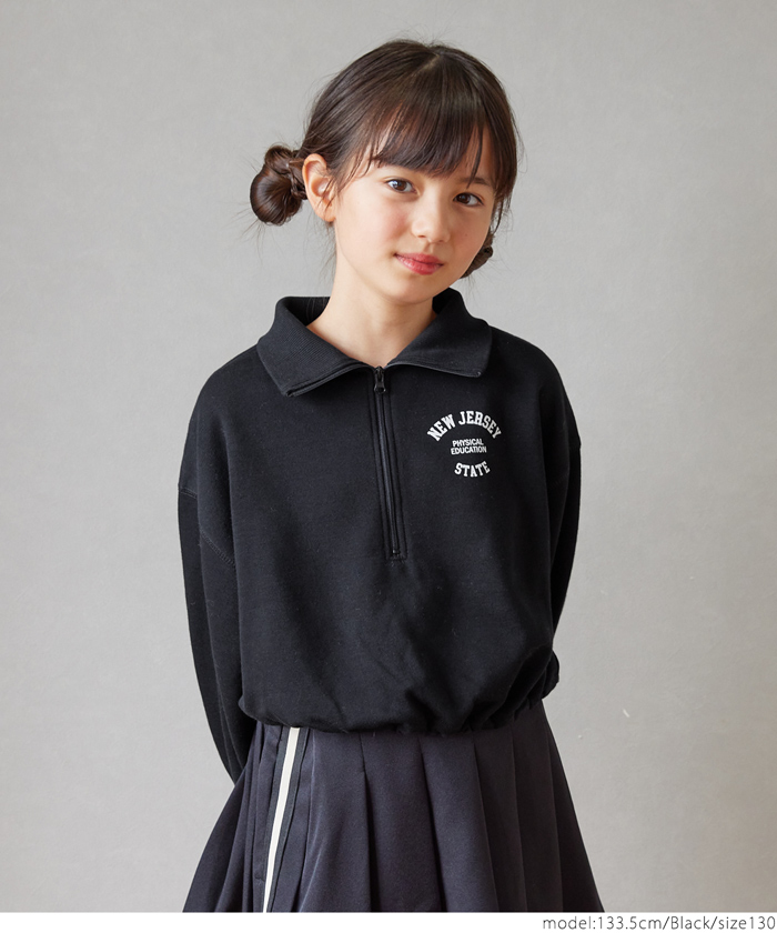セール】【MLB別注】ワッペン刺繍プリントハーフジップ