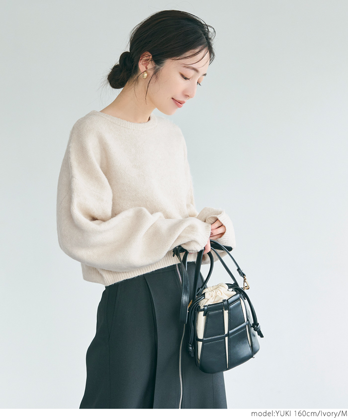 【正規品直輸入】 coca セール☆2690円→1490円 モヘヤライクショート丈ニット トップス