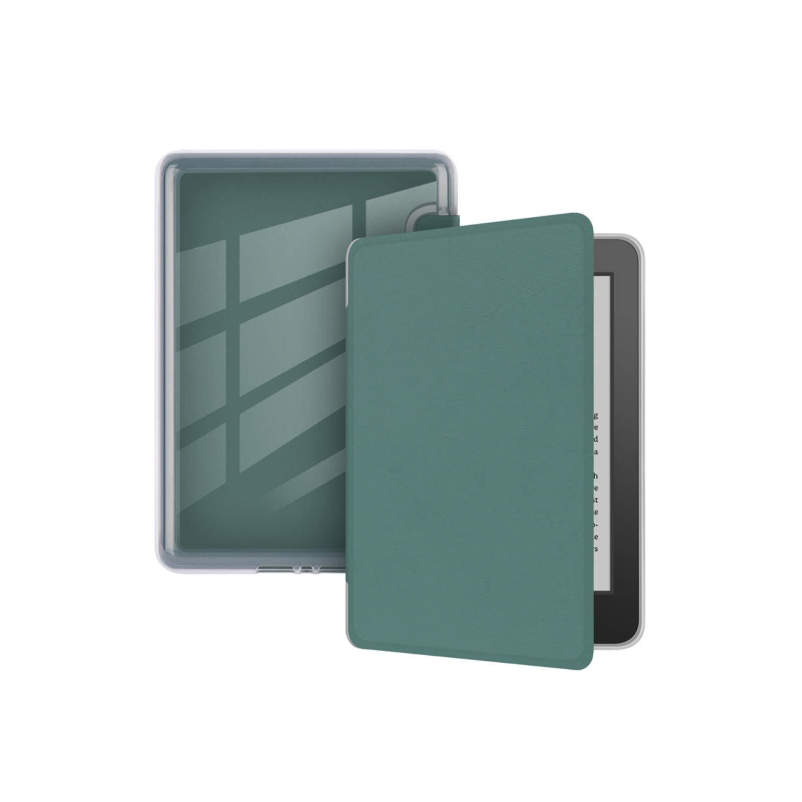 Kindle 6インチ グレー カバー付き キンドル Kindle 6インチ 2024モデル用のスタンド機能 ブック型 便利