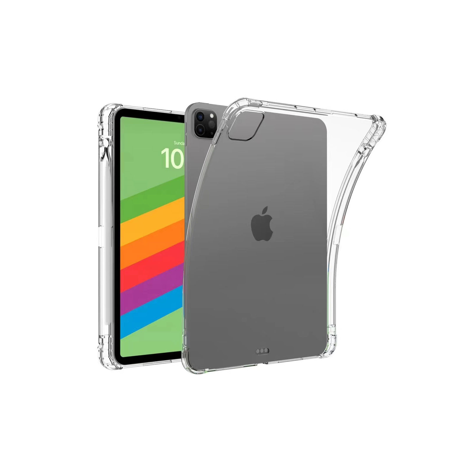 Apple iPad Air 11インチ 第6世代 ケース 耐衝撃 カバー 11インチ 2024春モデル 薄型 クリア TPU素材 衝撃吸収 透明 ソフトケース おすすめ 背面カバー CASE｜coco-fit2018｜02