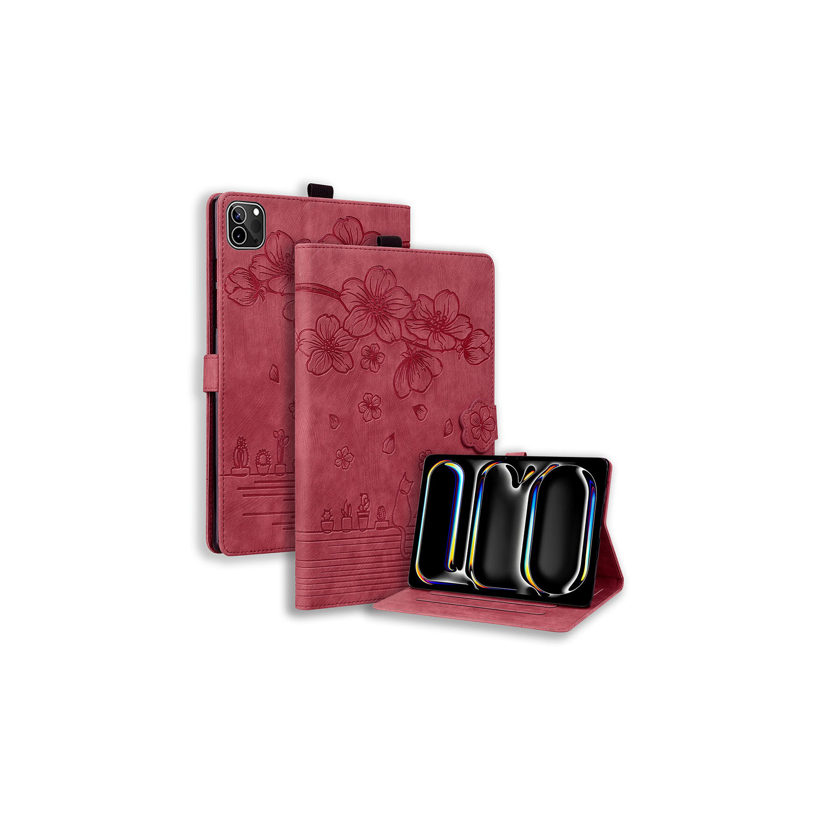 Apple iPad mini 7 2024モデル 第7世代 ケース タブレットケース おしゃれ CASE 手帳型カバー カード収納 スタンド機能 花柄 ブック型 | Apple | 02