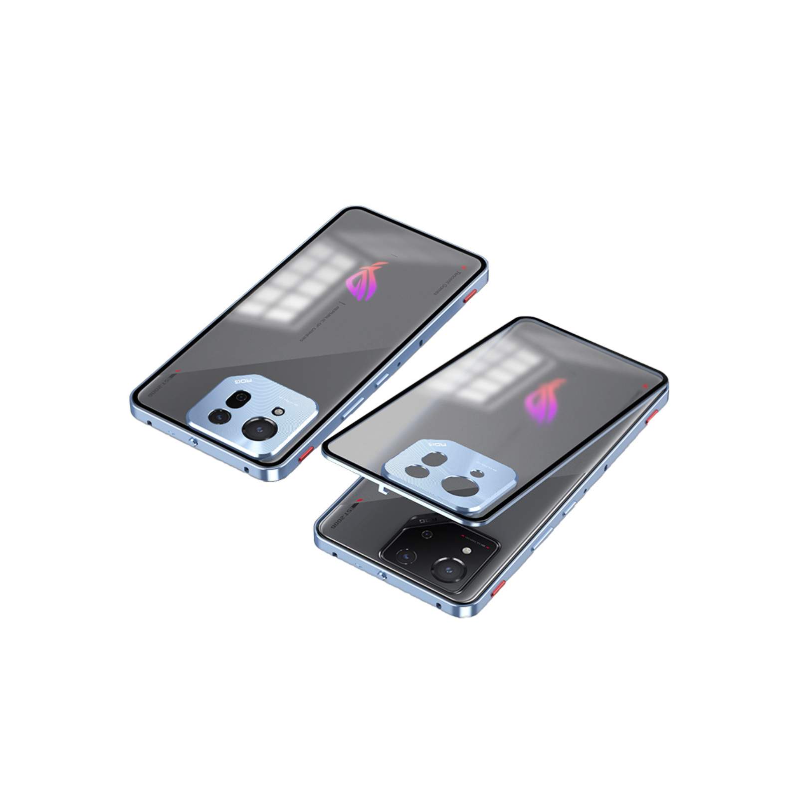 アスース ASUS ROG Phone 8/8 PRO 用のアルミバンパーケース 枠 フレーム 持ちやすい おしゃれ 高級感 金属 レンズ プロテクター 背面カバー強化ガラス付き｜coco-fit2018｜03