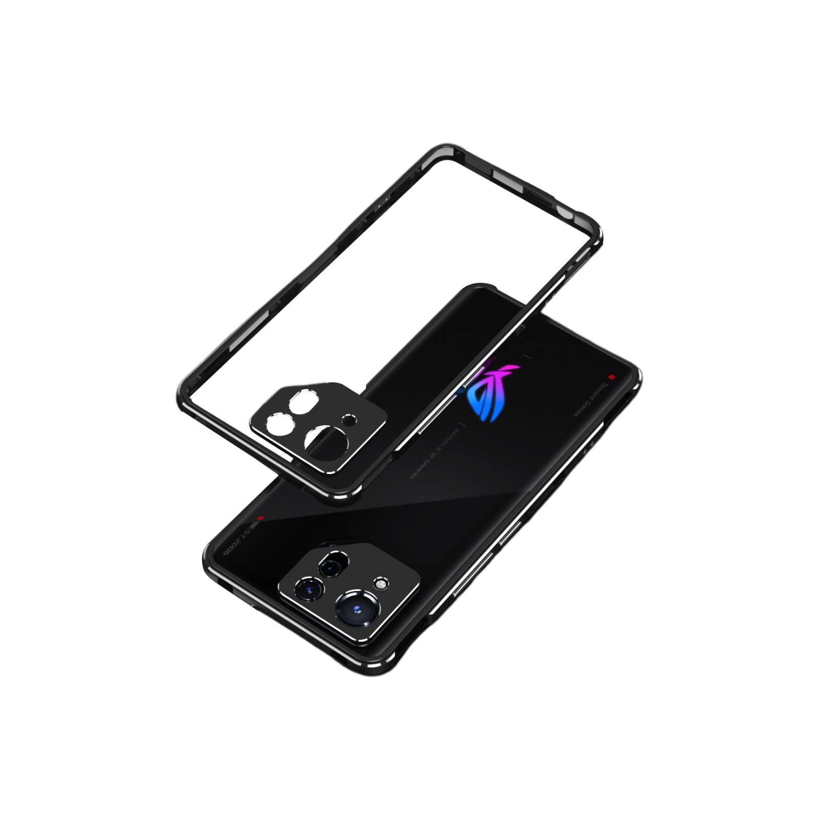 アスース ASUS ROG Phone 8/8 PRO 用のケース カバー アルミバンパーケース 枠 フレーム 軽量 持ちやすい おしゃれ 高級感 金属 レンズ プロテクター｜coco-fit2018｜02