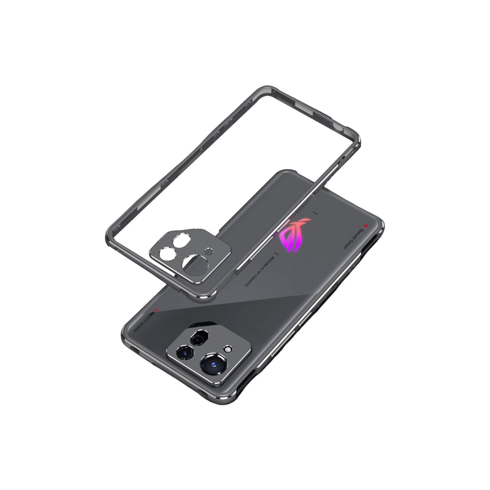 アスース ASUS ROG Phone 8/8 PRO 用のケース カバー アルミバンパーケース 枠 フレーム 軽量 持ちやすい おしゃれ 高級感 金属 レンズ プロテクター｜coco-fit2018｜06