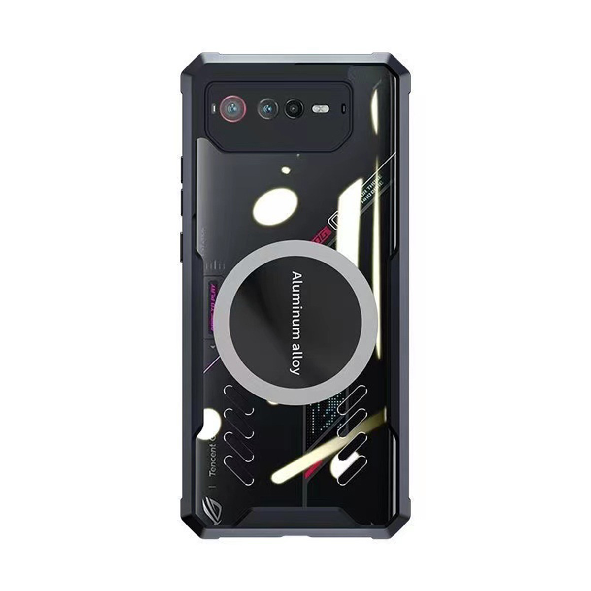 ASUS ROG Phone 6  放熱性 ケース スマートフォンカバー 傷やほこりから守る TPU&PC素材 衝撃防止 人気  背面カバー 強化ガラスフィルム おまけ付き｜coco-fit2018｜02