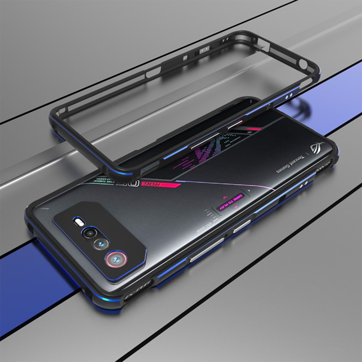 ASUS ROG Phone 6 6 Pro ケース アルミニウムバンパー レンズ保護  耐衝撃 金属 軽量 持ちやすい メタルサイドバンパー 強化ガラスフィルム おまけ付き｜coco-fit2018｜04