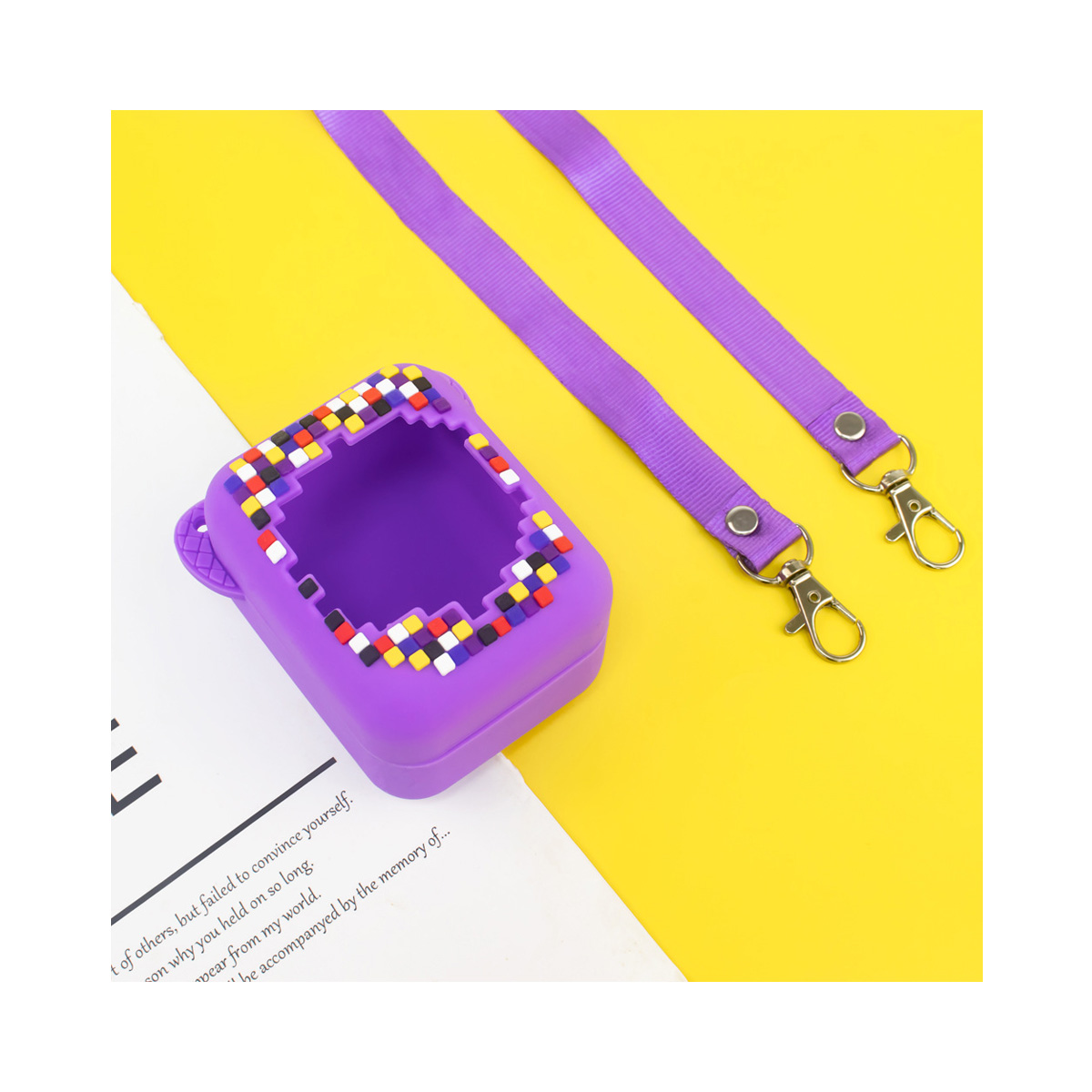 パープル収納ケース シンプル とびだせ! きゅーびっつ クリスタル