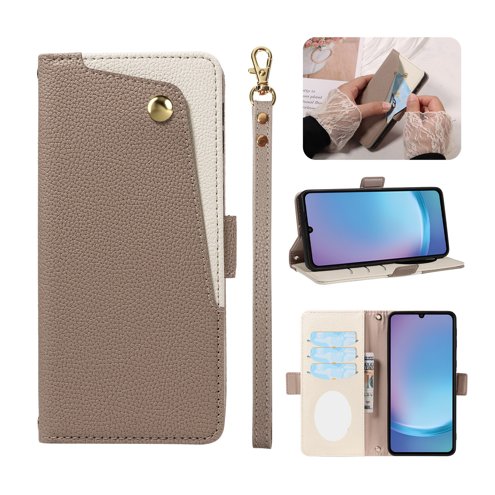 FCNT Arrows We3 / Plus用の手帳型カバー TPU+PUレザー スタンド機能 
