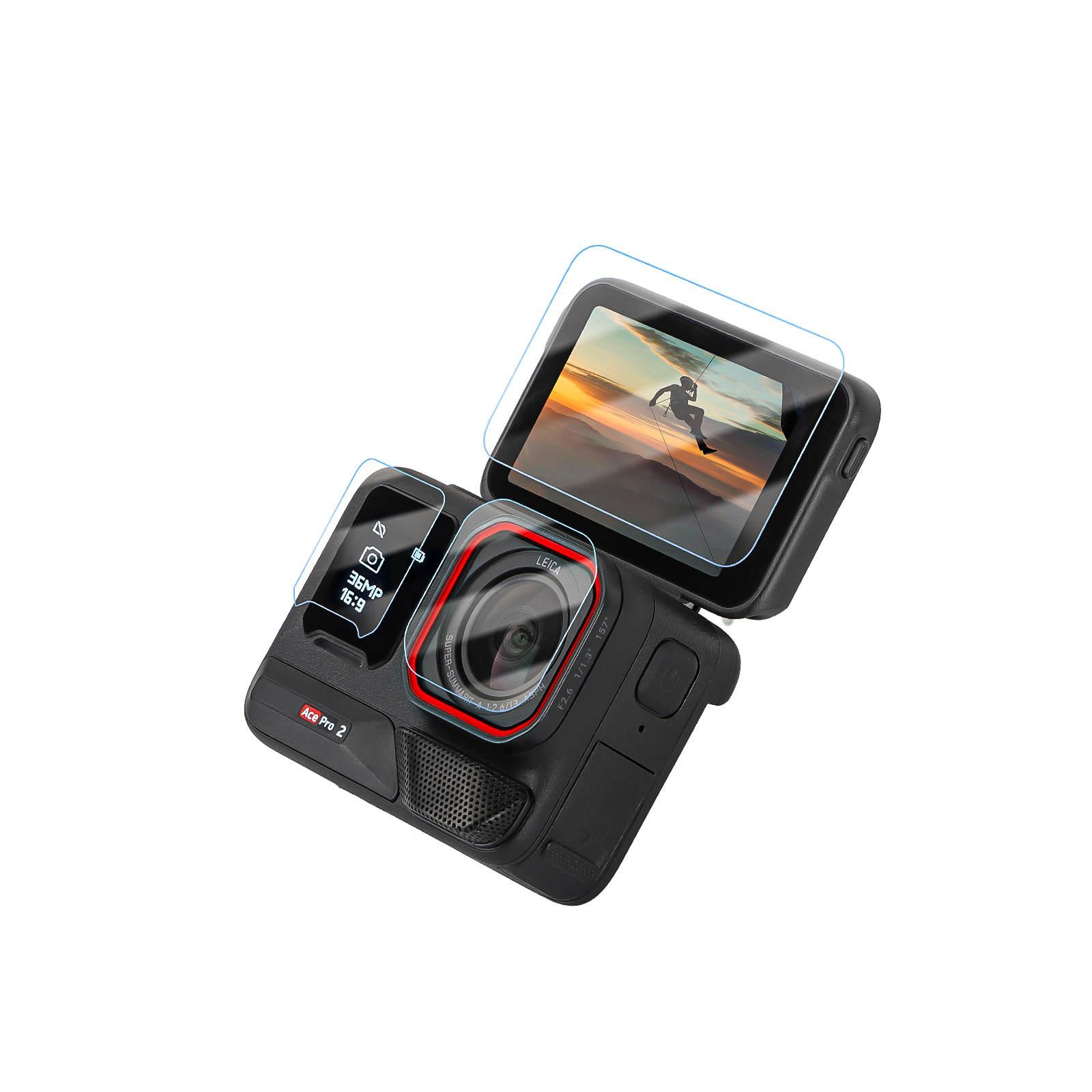 Insta360 2セット 合計6枚入 Insta360 Ace Pro 2 保護フィルム Insta360 2セット 合計6枚入 Insta360 Ace Pro 2 保護フィルム