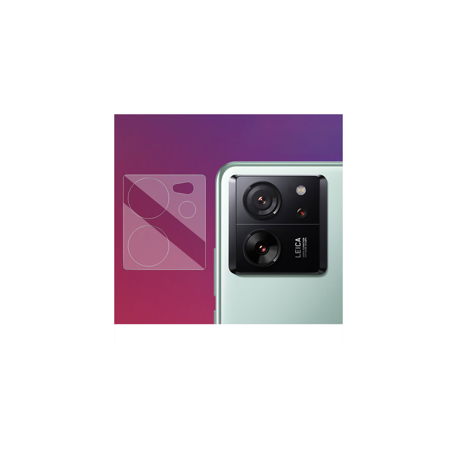 Xiaomi 13T XIG04/13T Pro カメラレンズ 保護フィルム ガラス+アクリル素材 高透過率&極薄型 Lens Film レンズ保護フィルム 2枚セット｜coco-fit2018｜02