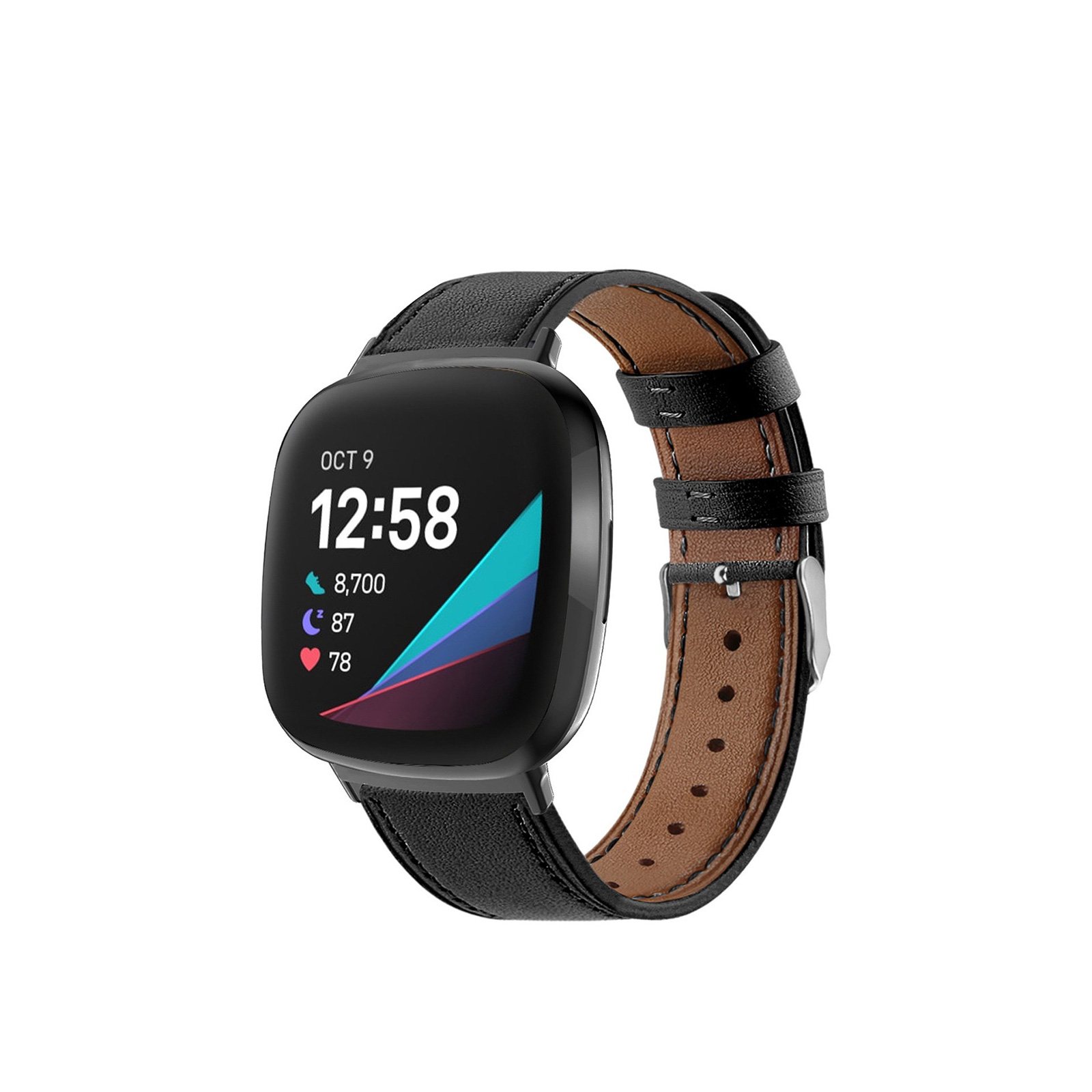 Fitbit Versa 4 Sense 2 交換 バンド PUレザー素材 腕時計ベルト 
