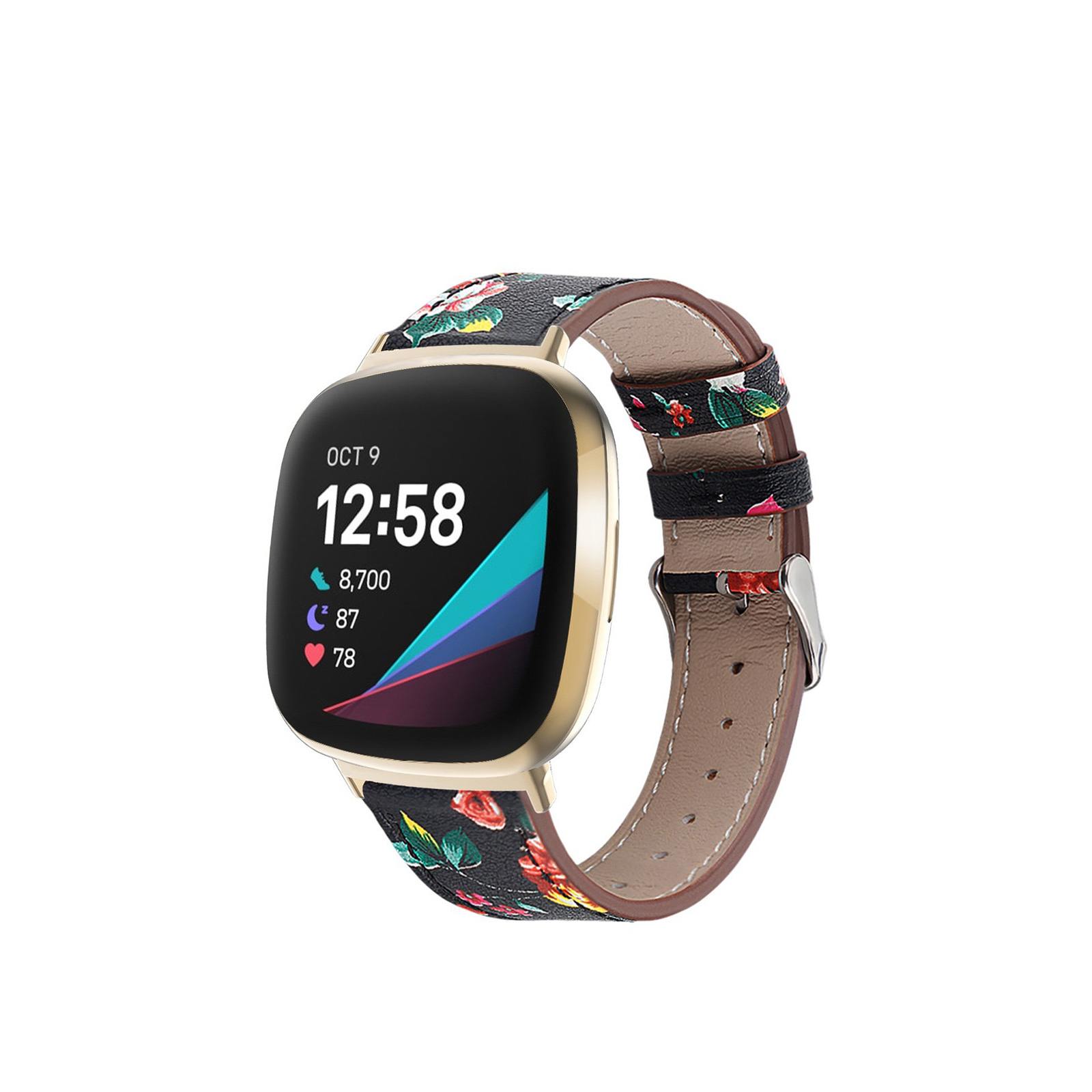 Fitbit Versa 4 Sense 2 交換 バンド PUレザー素材 腕時計ベルト 