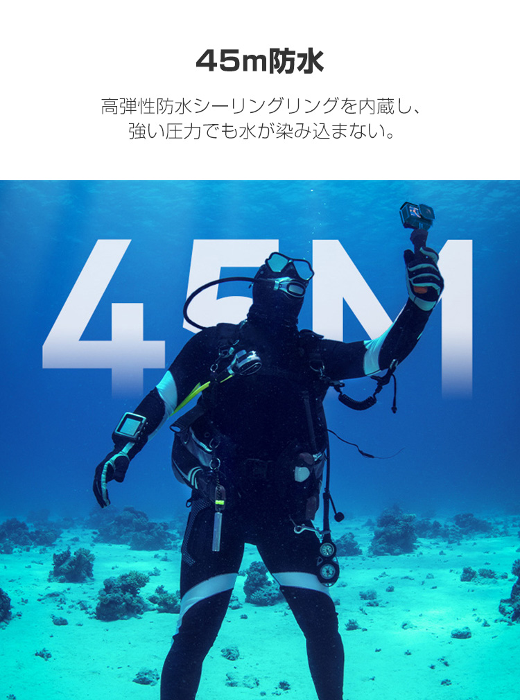 GoPro Hero12 Hero11 Black Hero10 Black Hero9 Black ゴープロヒーロー12 潜水ケース 45m防水  優れた防水性能 水中撮影 密封防水カバー 実用 人気