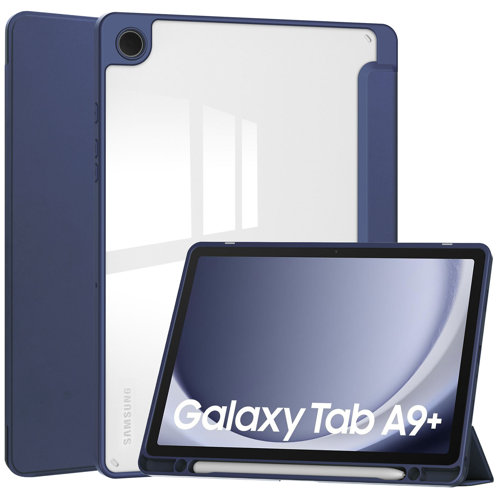 Galaxy Tab A9 A9+ ケース 耐衝撃 カバー TPUとPCとPUレザー おしゃれ スタンド機能 カード収納 タブレットケース ギャラクシー タブA9 A9+ 手帳型カバー｜coco-fit2018｜04