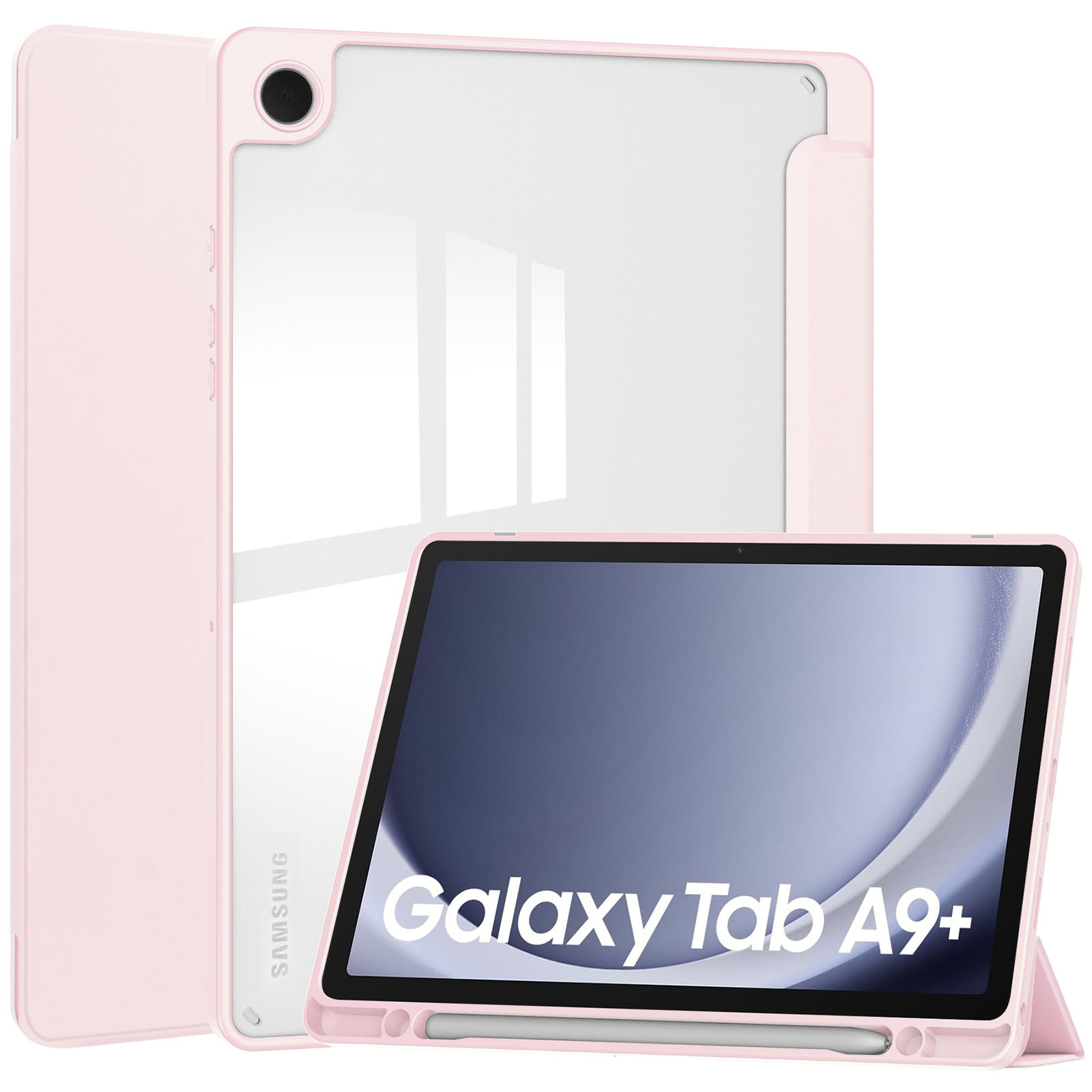 Galaxy Tab A9 A9+ ケース 耐衝撃 カバー TPUとPCとPUレザー おしゃれ スタンド機能 カード収納 タブレットケース ギャラクシー タブA9 A9+ 手帳型カバー｜coco-fit2018｜05