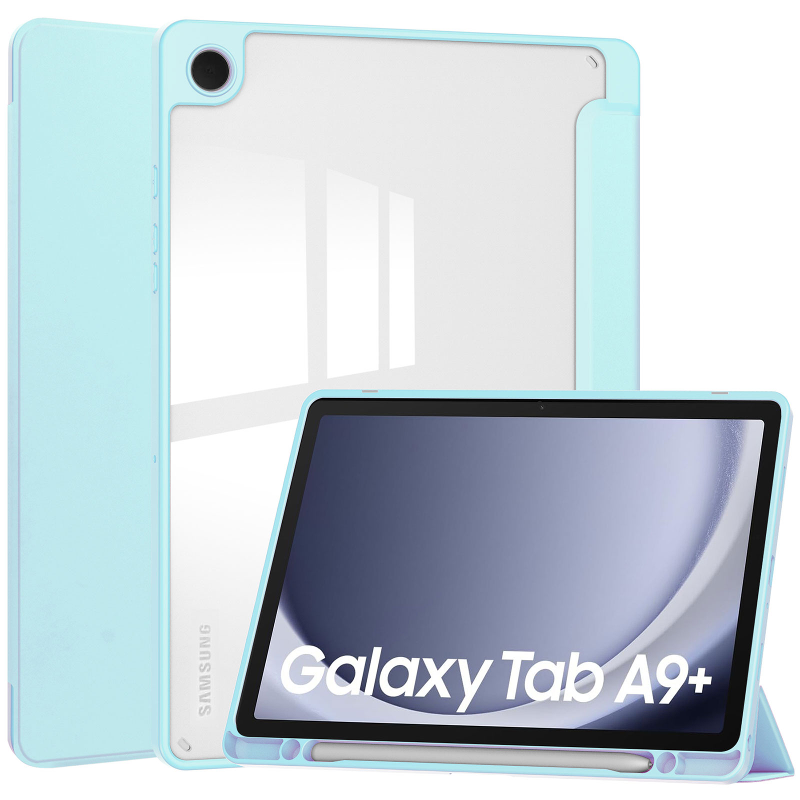 Galaxy Tab A9 A9+ ケース 耐衝撃 カバー TPUとPCとPUレザー おしゃれ スタンド機能 カード収納 タブレットケース ギャラクシー タブA9 A9+ 手帳型カバー｜coco-fit2018｜07