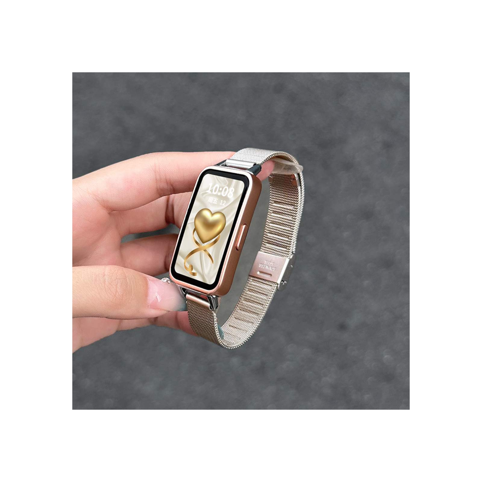 ファーウェイ バンド 7/8 Band 9用のがエレガントで おしゃれな 高級ステンレス 交換バンド 交換簡単 工具不要 HUAWEI Band 8 交換リストバンド ベルト |  | 04