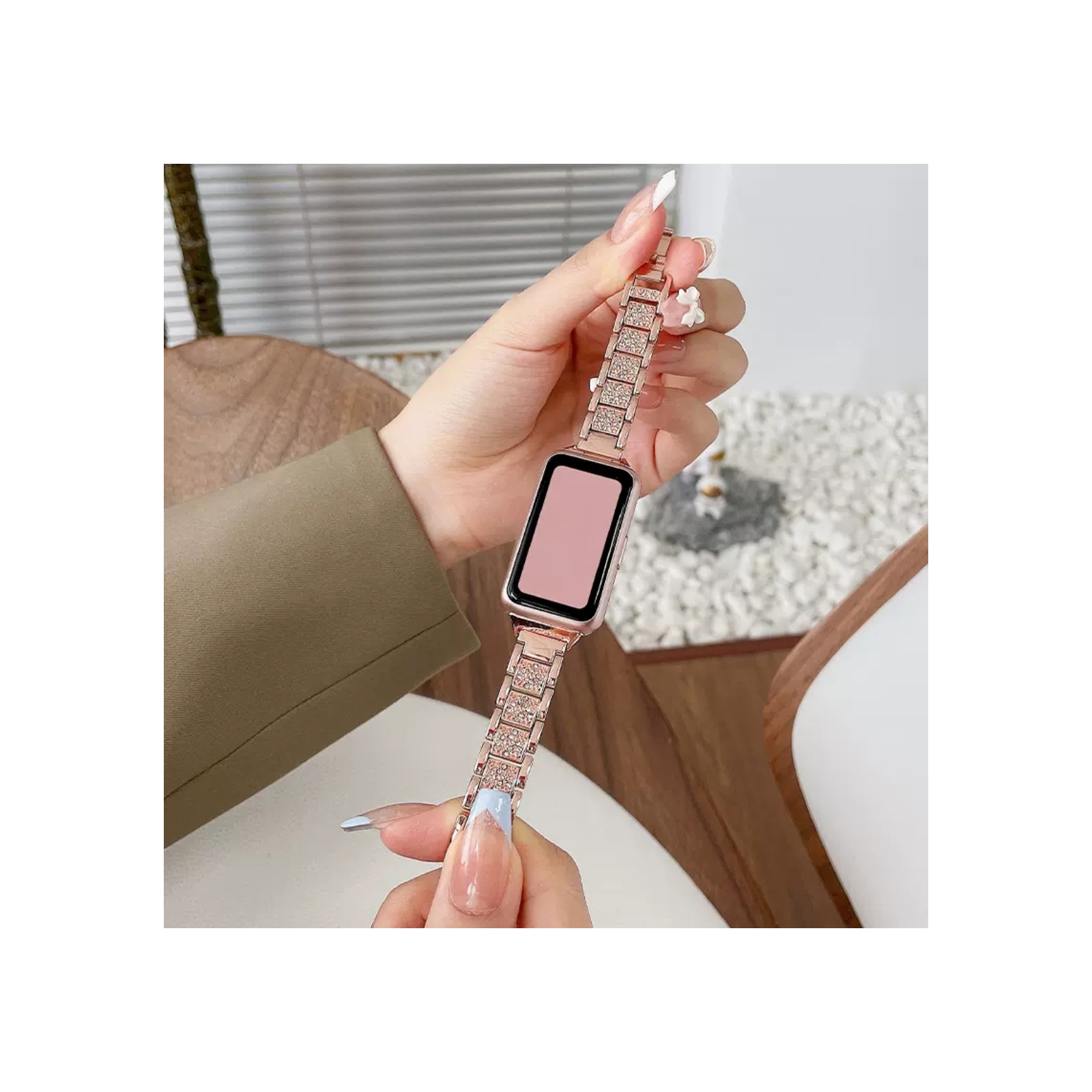 ファーウェイ バンド 8 用のがエレガントで おしゃれな 高級ステンレス