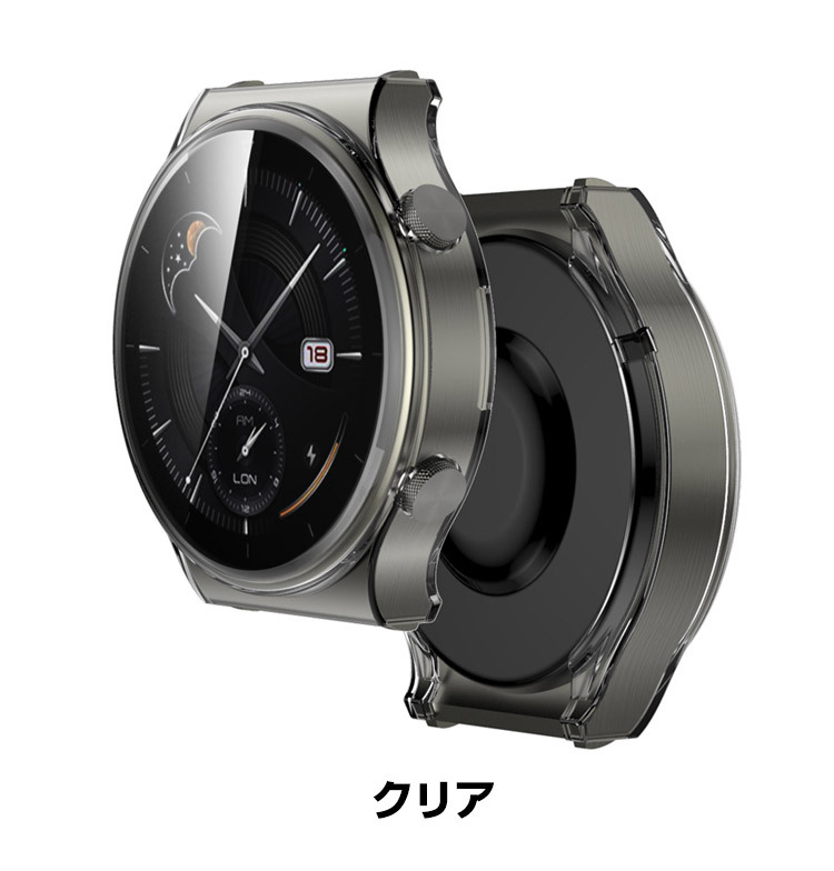 Huawei WATCH GT 2 Pro ウェアラブル端末・スマートウォッチ ケース TPU シンプルで ソフトカバー 全画保護 メタル調 CA｜coco-fit2018｜03