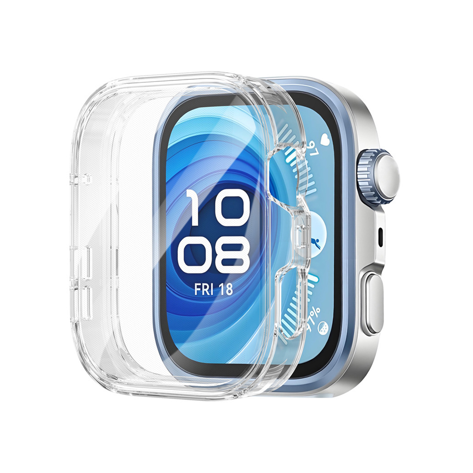 ファーウェイ ウォッチ Watch Fit 4 用の クリアケース TPU素材 Watch Fit 4 Pro CASE 耐衝撃 カッコいい 人気 マルチカラー カバー 一体型 ソフトケース | HUAWEI | 01
