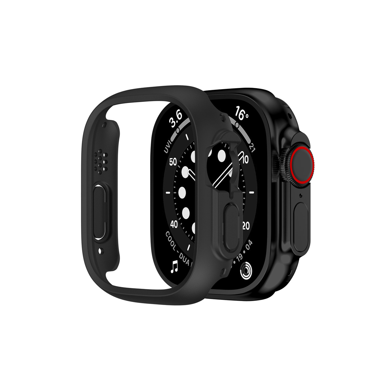 Apple Watch Ultra 49mm ケース かわいい PC ハードケース CASE 軽量 衝撃防止 耐衝撃 軽量 人気 ブラック クリア カッコいい アップル ウォッチ カバー｜coco-fit2018｜02