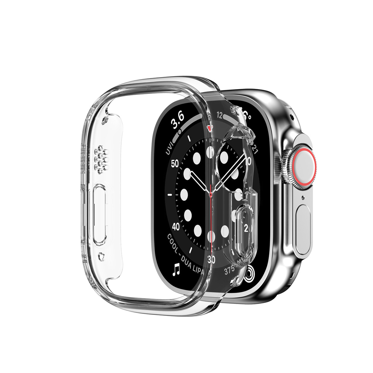 Apple Watch Ultra 49mm ケース かわいい PC ハードケース CASE 軽量 衝撃防止 耐衝撃 軽量 人気 ブラック クリア カッコいい アップル ウォッチ カバー｜coco-fit2018｜03