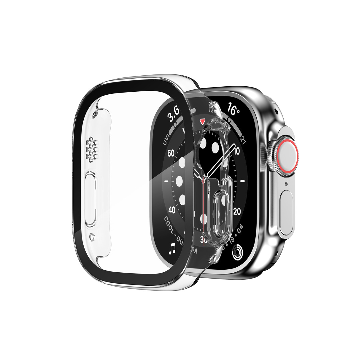 Apple Watch Ultra 49mm ケース かわいい PC+強化ガラス 画面保護 ハードケース CASE 軽量 簡単装着 衝撃防止 耐衝撃 軽量 人気 アップル ウォッチ カバー｜coco-fit2018｜03