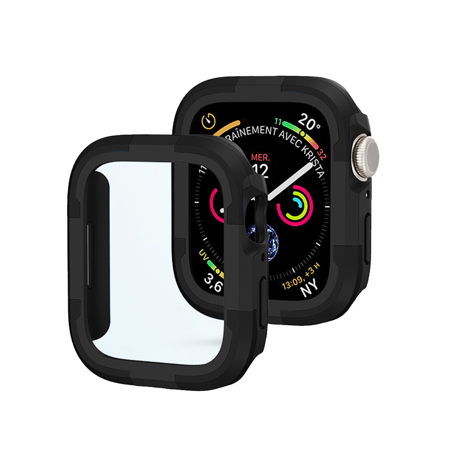 Apple アップルウォッチ10 42mm/46mm 用の ケース タフで頑丈 2重構造 