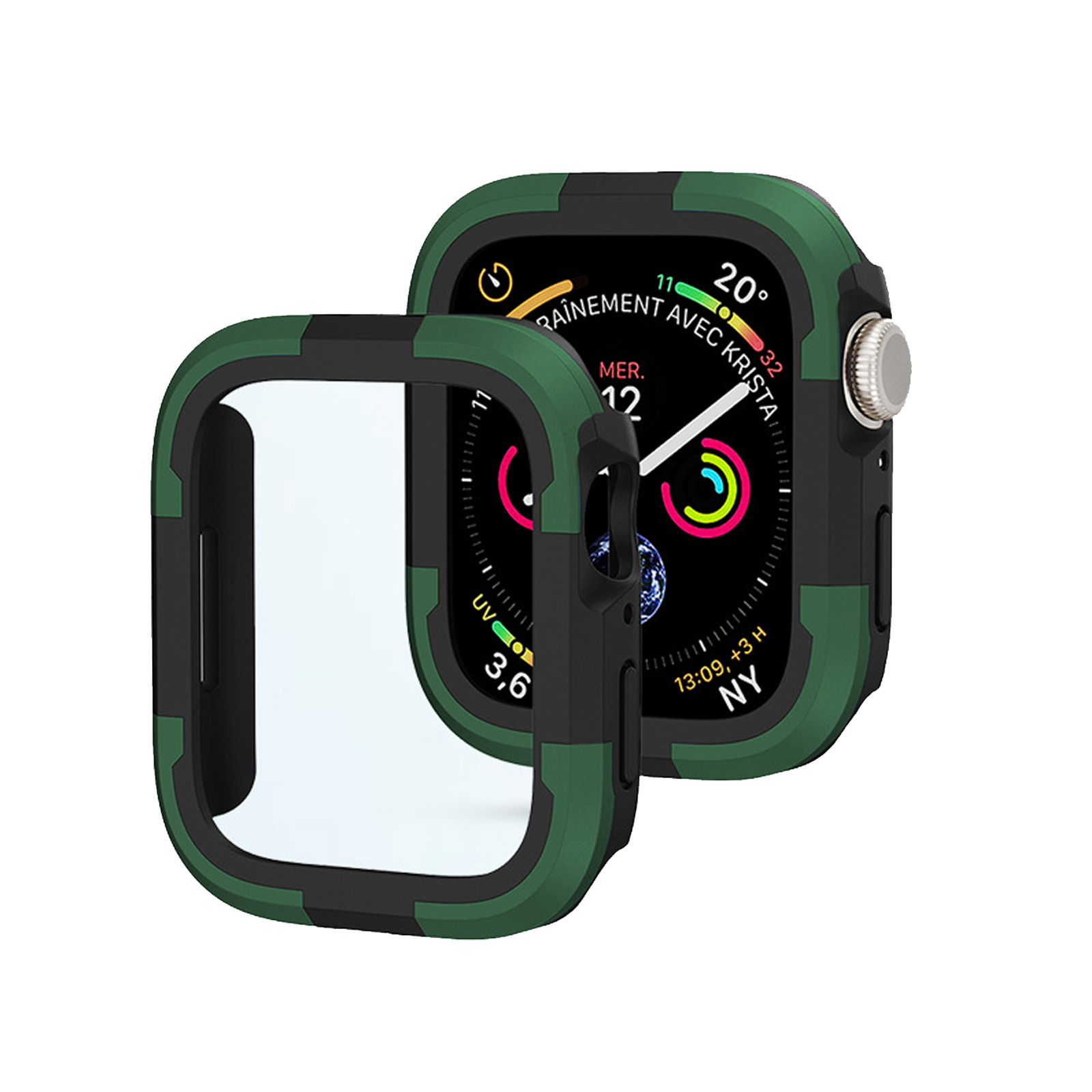 Apple アップルウォッチ10 42mm/46mm 用の ケース タフで頑丈 2重構造